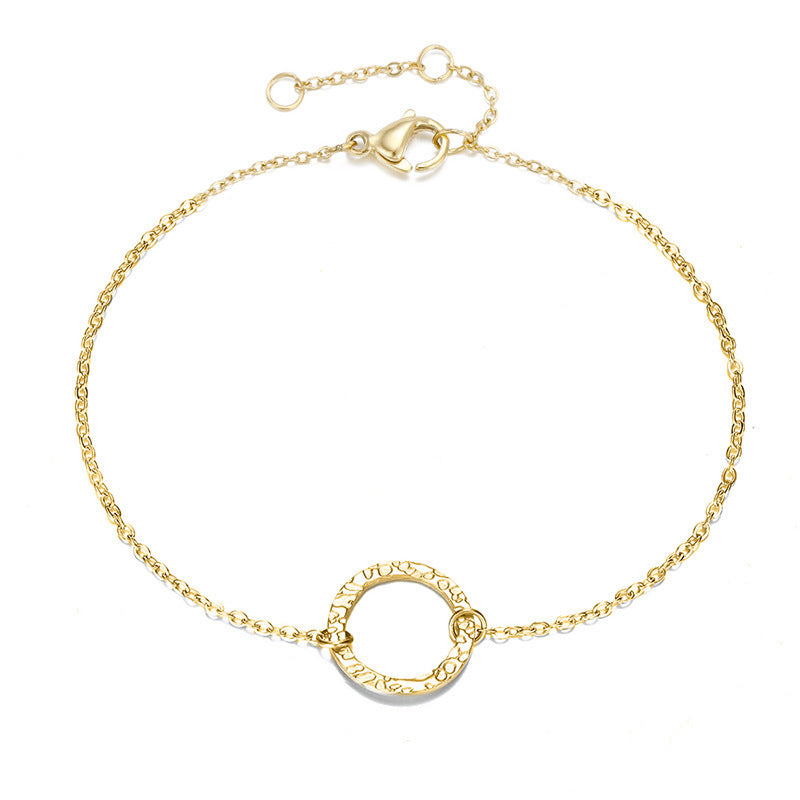 Stainless Steel Gold Plated Round Bracelet