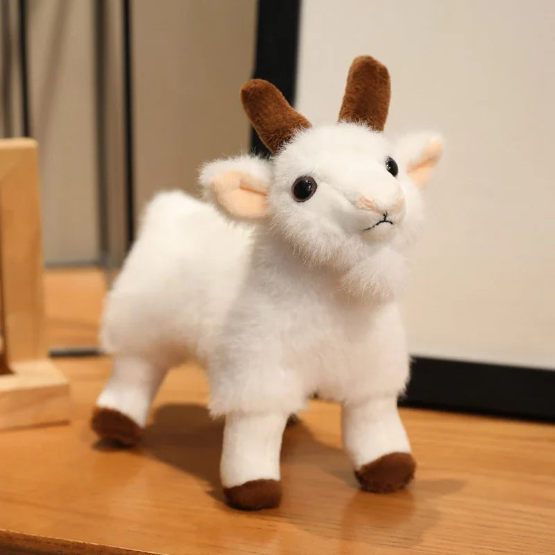 18cm Plush Black White Goat Pendant Toy