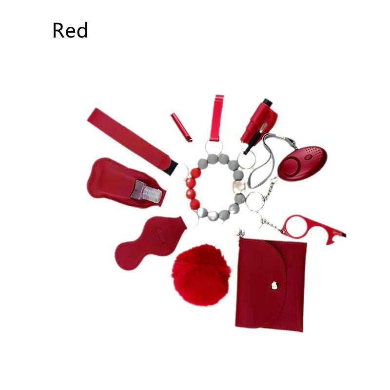 Self-Defense 11-piece Beaded, Card Holder, Alarm, Broken Window