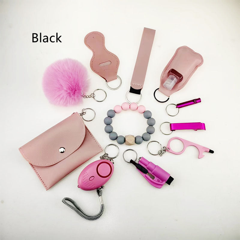 Self-Defense 11-piece Beaded, Card Holder, Alarm, Broken Window