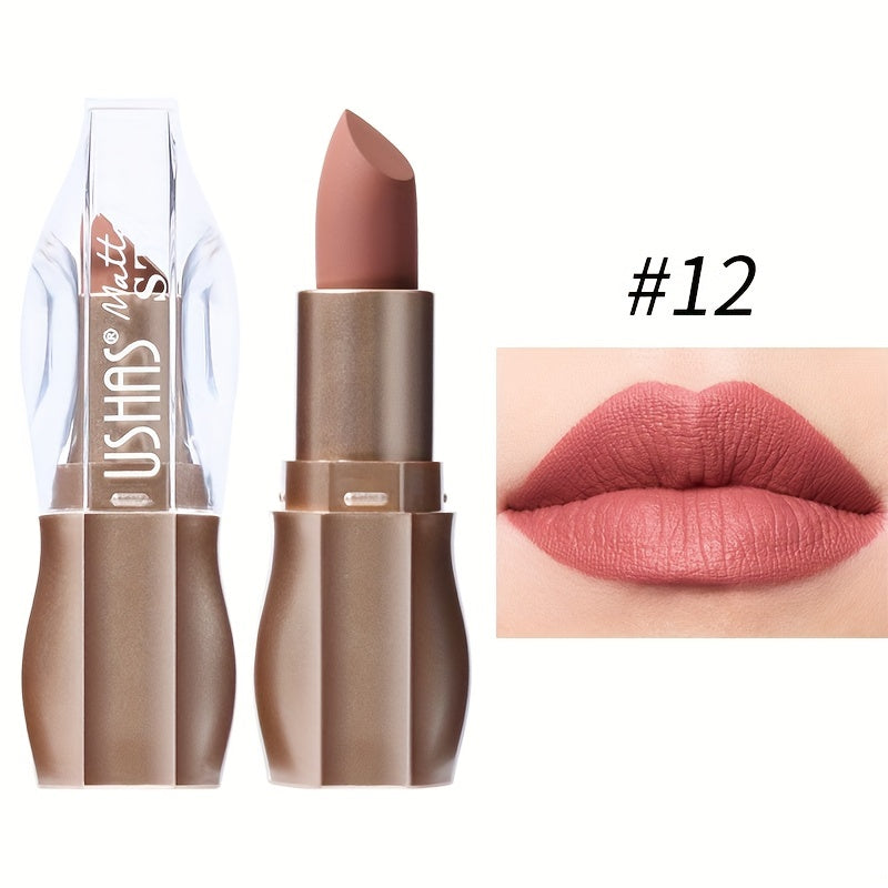 Kissable Colors: 12 Matte Long-Lasting Lipsticks