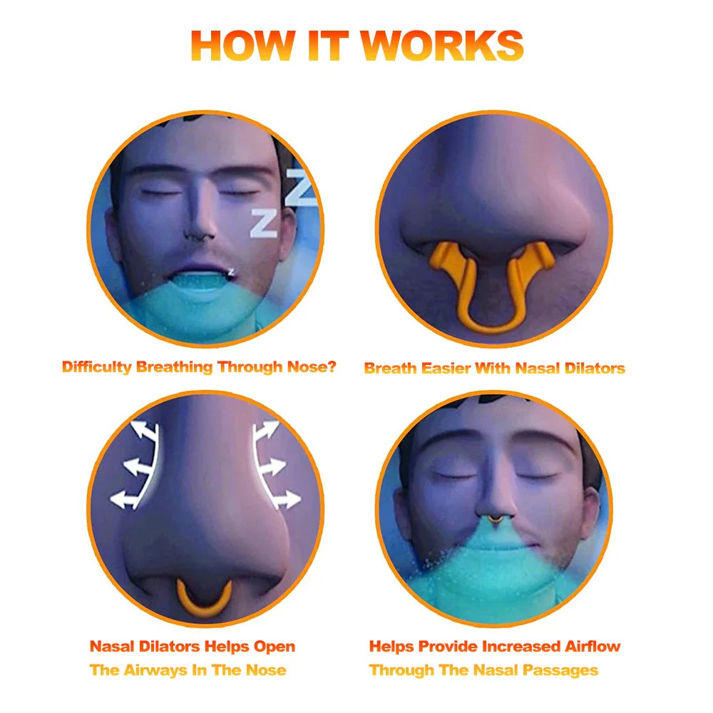 Silicone Nose Clip Anti Snoring Aid 1-2 Pcs