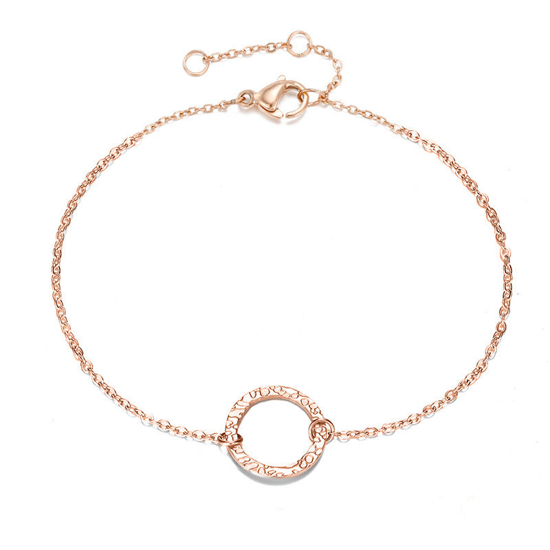 Stainless Steel Gold Plated Round Bracelet