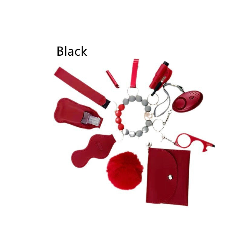 Self-Defense 11-piece Beaded, Card Holder, Alarm, Broken Window