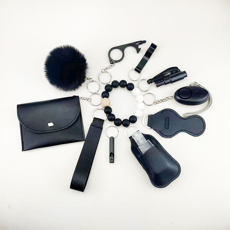Self-Defense 11-piece Beaded, Card Holder, Alarm, Broken Window