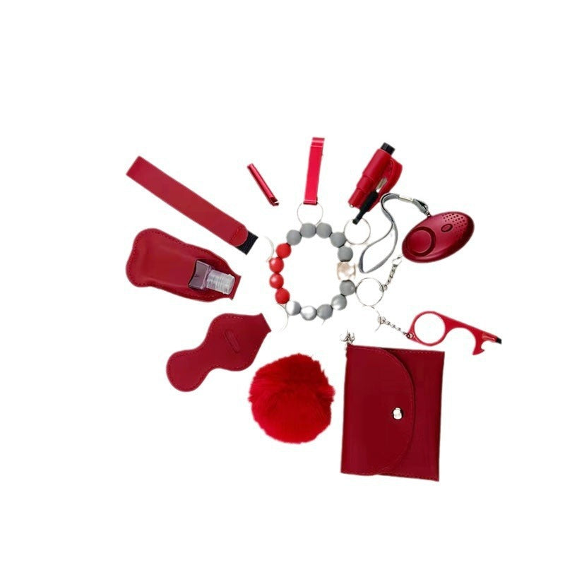 Self-Defense 11-piece Beaded, Card Holder, Alarm, Broken Window